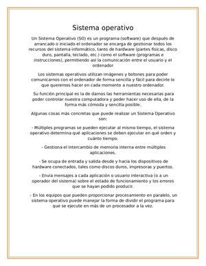 Sistema Operativo
