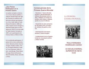 La Primera Guerra Mundial (1)