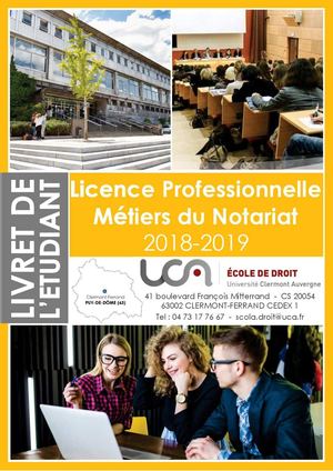 Livret Lp Notariat 2018 2019