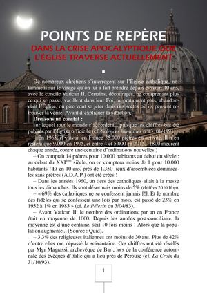 Points de Repère dans la crise apocalyptique que l'Église traverse actuellement (Brochure) Img