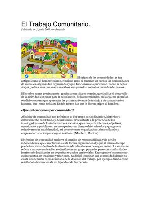 El Trabajo Comunitario