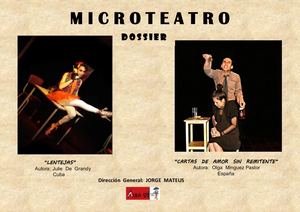 DOSSIER MICROTEATRO. "LENTEJAS " Y "CARTAS  DE  AMOR  SIN  REMITENTE"
