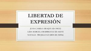 Libertad De Expresión ETICA