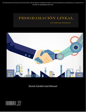 PROGRAMACIÓN LINEAL, NO SIMPLES MODELOS