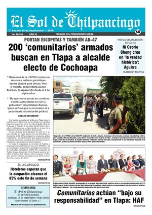 El Sol De Chilpancingo 15 Septiembre 2018