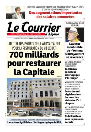 Le Courrier D'Algérie Du Dimanche 16 Septembre 2018