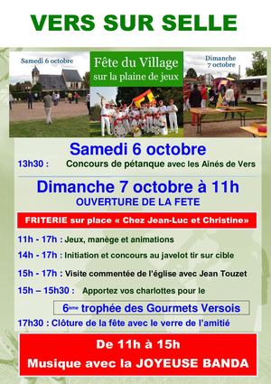 Programme Fete Locale 2018