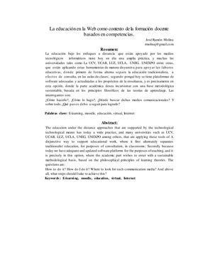 La Educación Basada En La Web