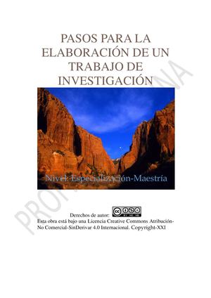 Portada Del Libro Pasos Para La Elaboración De Un Trabajo De Grado