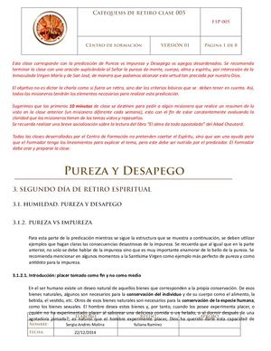 Pureza Vs Impureza Y Desapego Vs Apegos