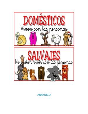 ANIMALES SALVAJES Y DOMÉSTICOS
