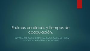 Enzimas Cardiacas Y Tiempos De Coagulación
