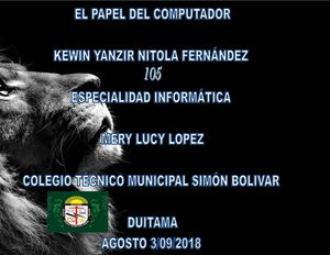 EL PAPEL DE LA COMPUTADORA