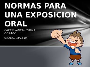 Normas Para Una Exposicion Oral