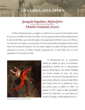 Una Obra, Una Opera: Mefistófeles y Fausto