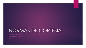 Normas De Cortesia