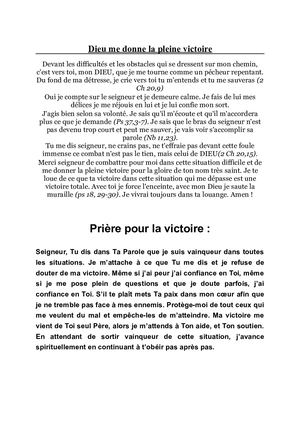 Dieu Me Donne La Pleine Victoire