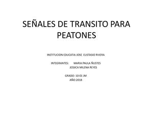 Señales De Transito Para Peatones