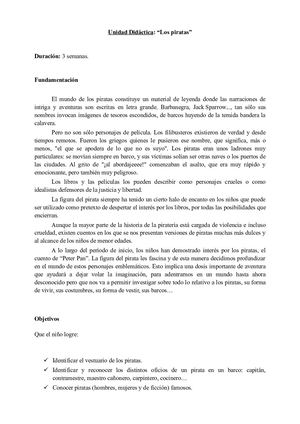 Unidad didáctica "Los piratas"