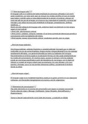 Niveles De Lengua....