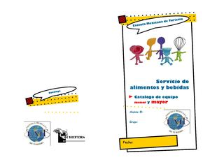 Ejemplo para el desarrollo del catálogo de equipo, utensilios y herramientas de cocina