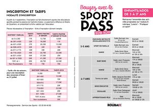 Sport Pass enfant 2018