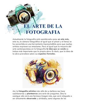 El Arte De La Fotografia