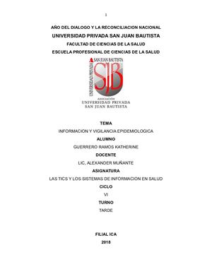 Informacion Y Vigilancia Epidemiologica