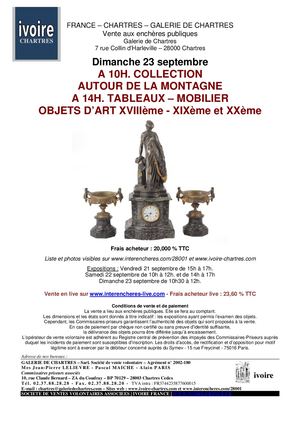 23/09/2018 - Chartres - Tableaux - Mobilier - Objets D'art