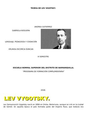 Teoría De Lev Vigotsky Blog