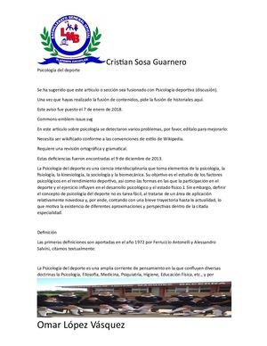 Psicología Del Deporte