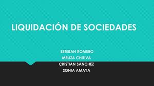 Liquidación De Sociedades