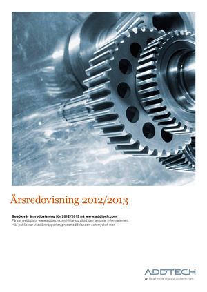 Calaméo - Addtech Årsredovisning 2012/2013