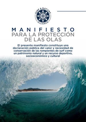 M A N I F I E S T O PARA LA PROTECCIÓN DE LAS OLAS