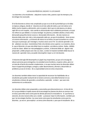 Calaméo - Los Nuevos Roles Del Docente Y El Estudiante