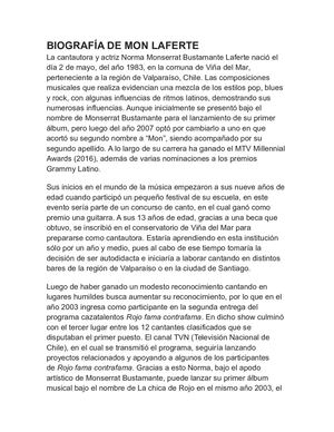 Biografía De Mon Laferte