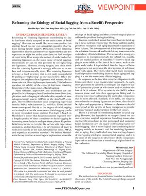 Reframing The Etiology Of Facial Sagging From Facelift Perspective by Dr Min Hee Ryu & Dr Khoo Lee Seng et al