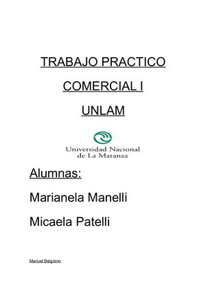 Trabajo Practico Comercial I