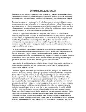 LA INCREÍBLE MAQUINA HUMANA