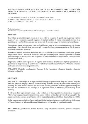 Gamificación De Las Ciencias Naturales En Educacion