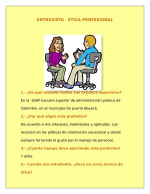 Entrevista La Etica Profesional