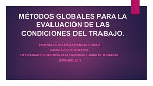 Métodos Globales Para La Evaluación De Las Condiciones