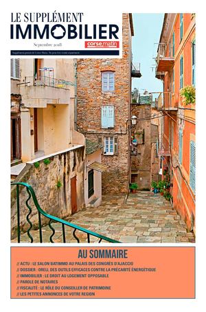 Le Supplément Immobilier Corse Matin Septembre 2018