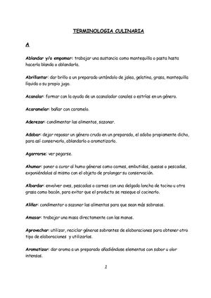 2 Terminos Culinarios