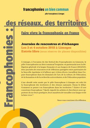 Francophonies : des réseaux, des territoires