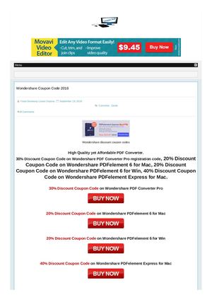 Wondershare Discount Coupon Codes