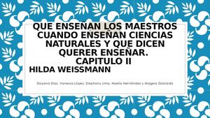 Ciencias Naturales Weissman