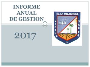 Informe Anual De Gestion 2017
