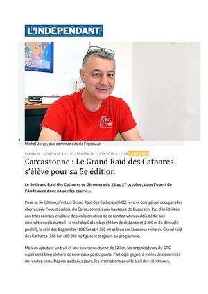 la 5ème édition du Grand Raid des Cathares
