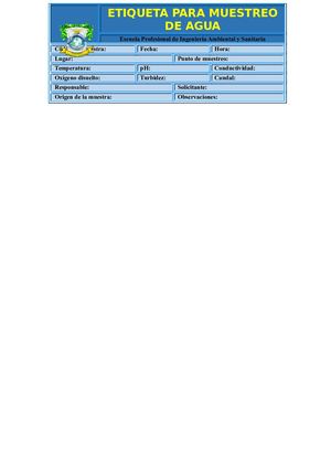 Etiqueta Para Muestreo De Agua (1)